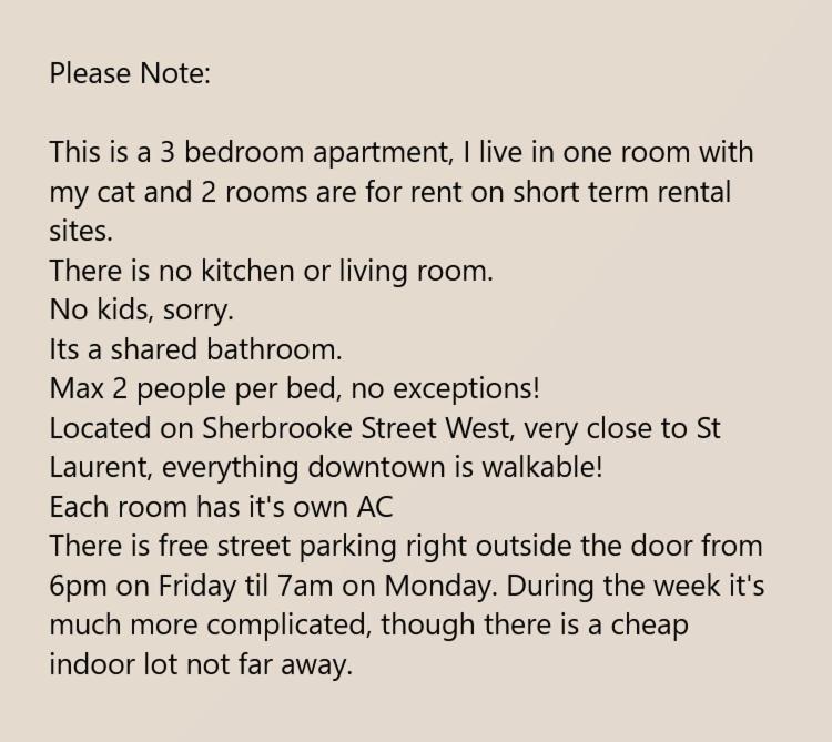 Room With King Bed In Shared 3 Bedroom Downtown Montréal Esterno foto